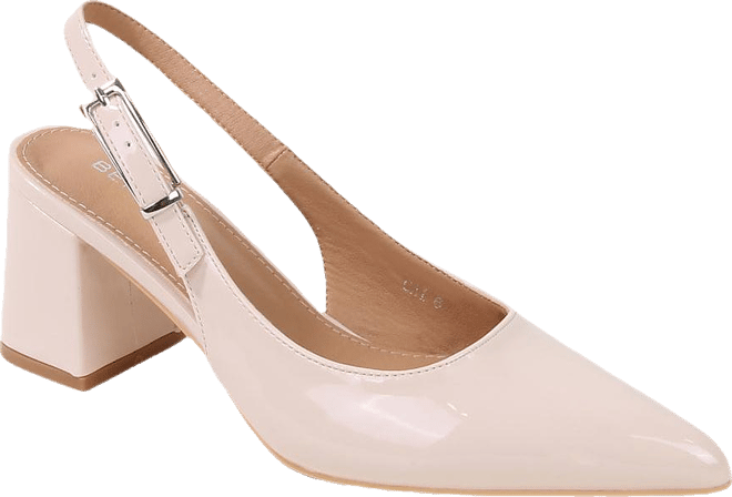 Cai Patent Block Heel Slingback