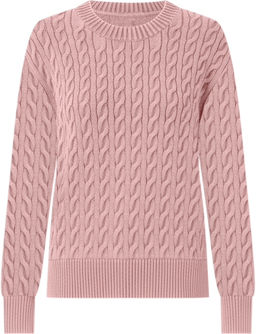 Women's Boyfriend Cable Crewneck Sweater