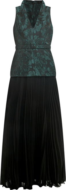 Women's V-Neck Pleat Detail Dress