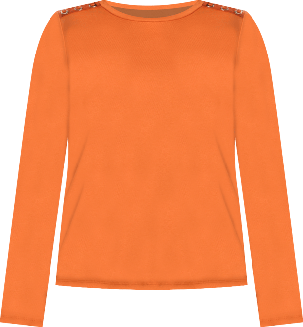 Plus Size Laced Crew Neck Long Sleeve Top