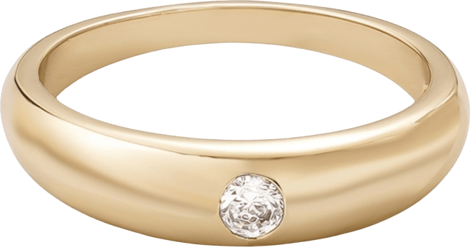 Cubic Zirconia Chubby Band Ring