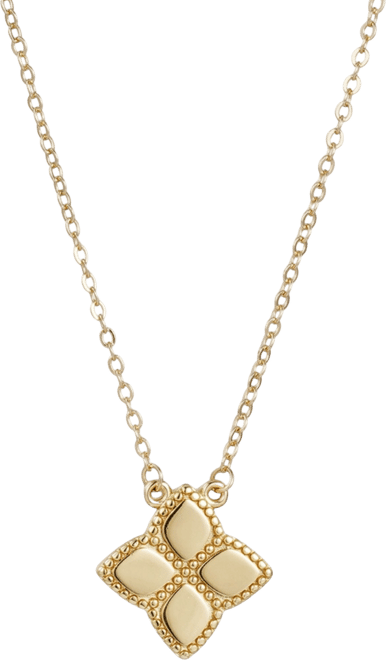 Gold Pointed Clover Necklace