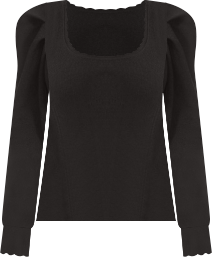 June + Vie Women's June + Vie Mutton Sleeve Sweater