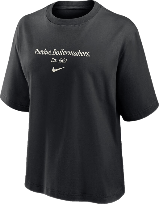 Women's Black Purdue Boilermakers Boxy T-Shirt