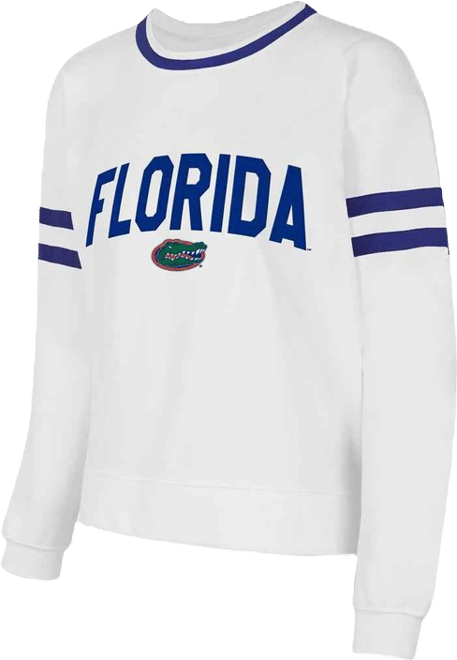 Concept Sport Women's White Florida Gators Borough French Terry Arch Over Long Sleeve Top