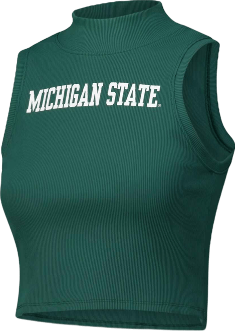 Women's Green Michigan State Spartans Cropped Tank Top