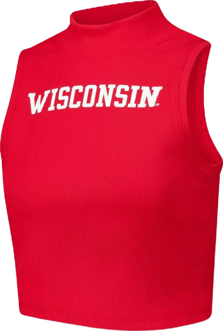Women's Red Wisconsin Badgers Cropped Tank Top