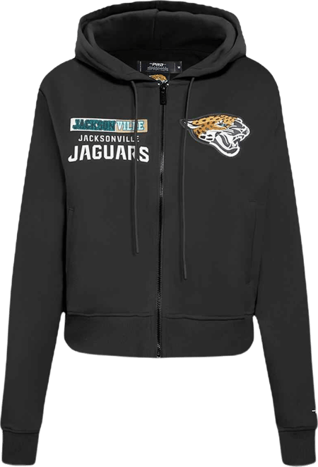 Women's Black Jacksonville Jaguars Split Logo Full-Zip Hoodie