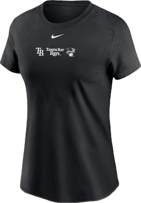 Women's Black Tampa Bay Rays Over Shoulder T-Shirt