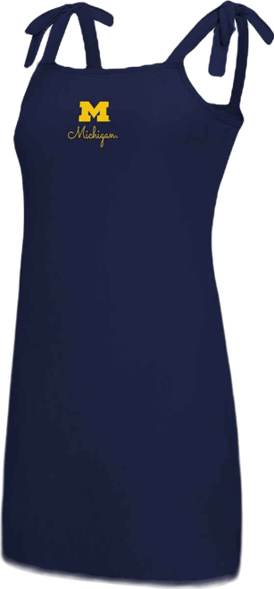 Women's Navy Michigan Wolverines Tie-Shoulder Nightdress
