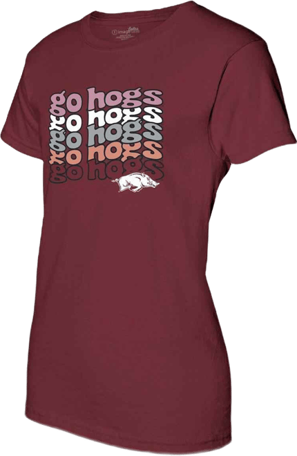 Women's Cardinal Arkansas Razorbacks Repeat Slogan Boyfriend T-Shirt