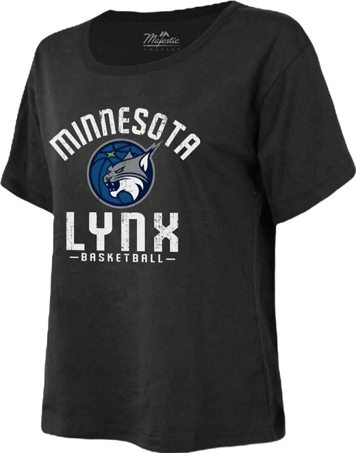 Women's Black Minnesota Lynx The Edge Premium Boxy T-Shirt