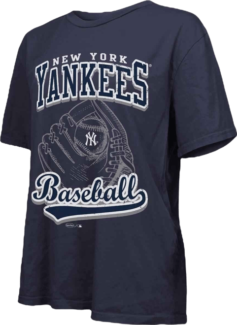 Women's Navy New York Yankees Oversized First Base T-Shirt