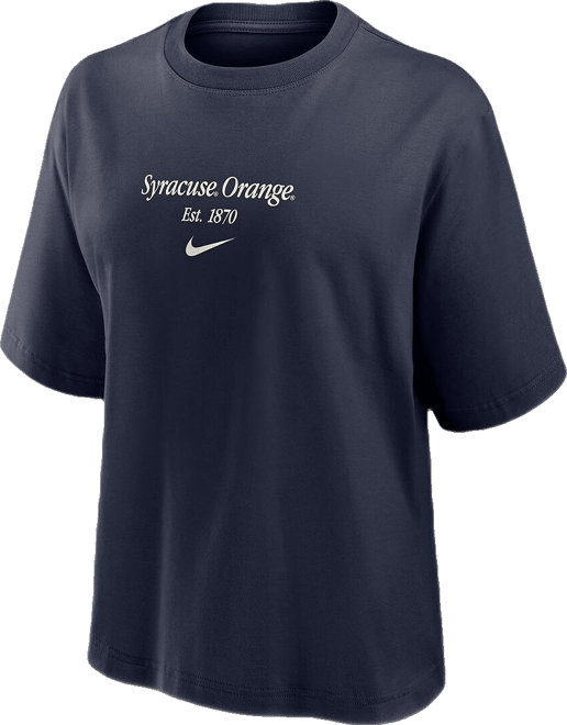Women's Navy Syracuse Orange Boxy T-Shirt