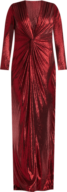 Women's Ferrum Metallic Twist Drape Gown