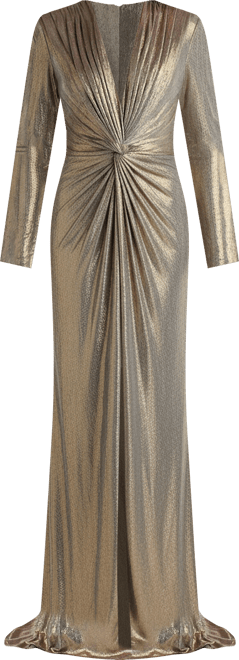 Women's Ferrum Metallic Twist Drape Gown