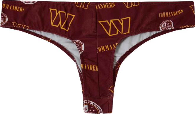 Women's Burgundy Washington Commanders Mosaic All Over Print Thong