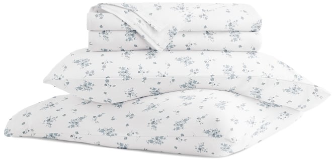 Long Staple 300-Thread Count Cotton Pattern 4-Pc. Sheet Set, Queen