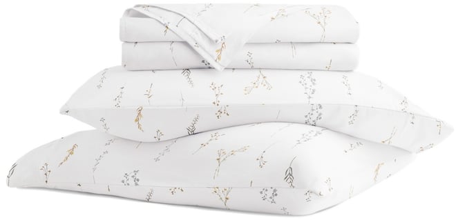 Long Staple 300-Thread Count Cotton Pattern 4-Pc. Sheet Set, King