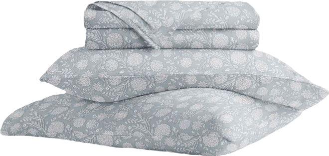 Long Staple 300-Thread Count Cotton Pattern 4-Pc. Sheet Set, Full