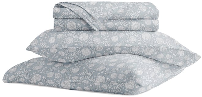 Long Staple 300-Thread Count Cotton Pattern 4-Pc. Sheet Set, California King