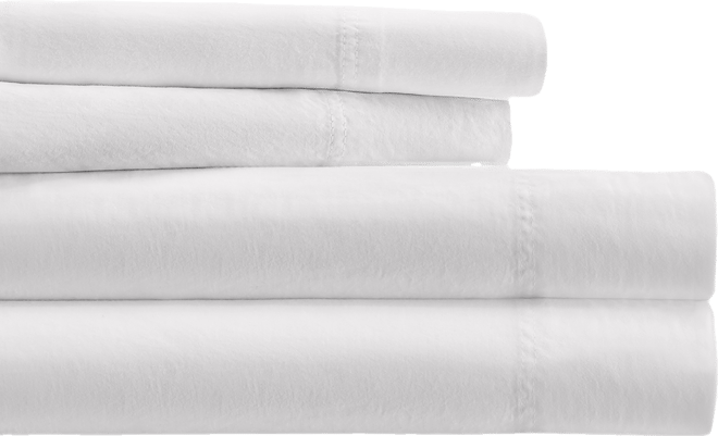 Long Staple 300-Thread Count Cotton Solid 4-Pc. Sheet Set, Queen