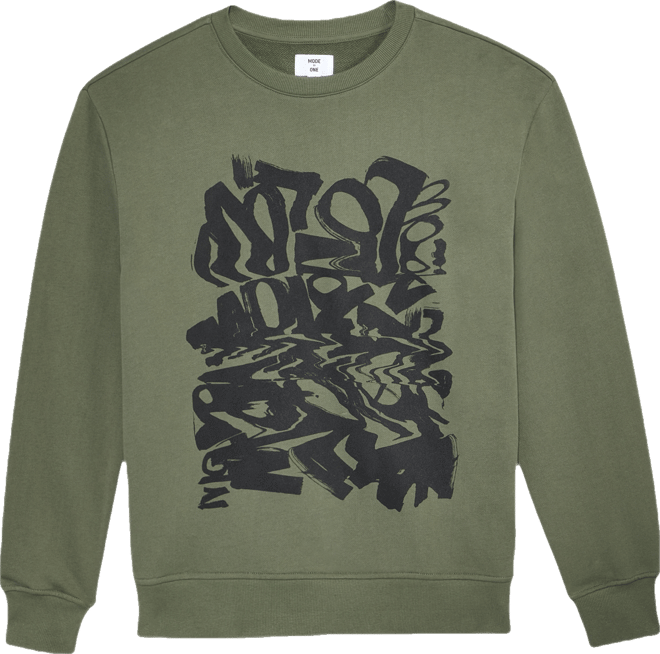 Men's Relaxed-Fit Scribble Graphic Sweatshirt, Macy's Exclusive