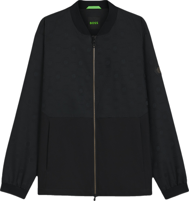 Boss by  Men's Monogram Jacquard Bomber Jacket