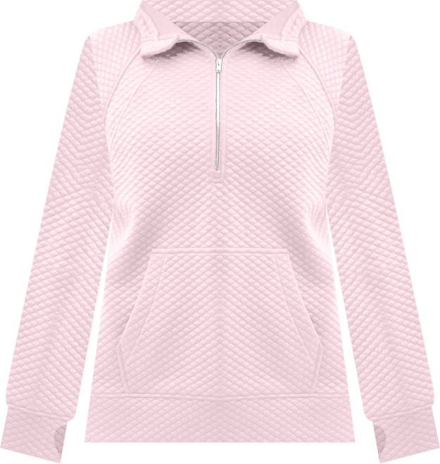 Plus Size Relaxed Quilted Half-Zip Hoodie, Macy's Exclusive