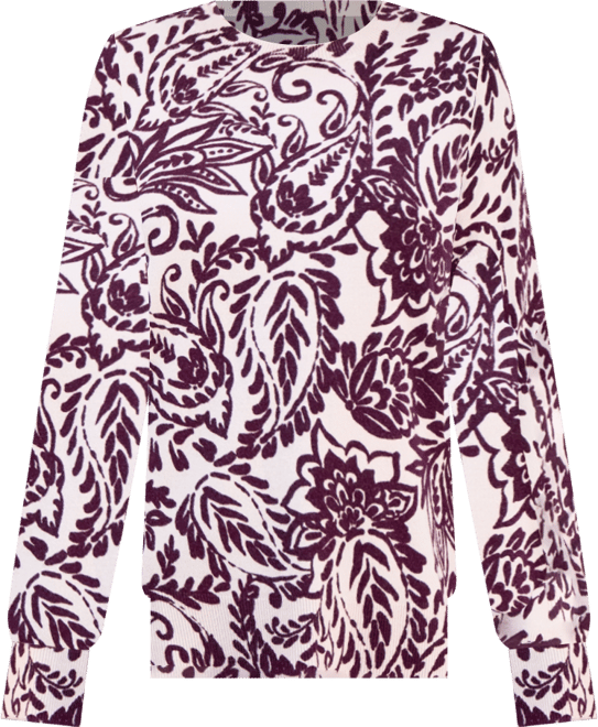 Women's Printed Crewneck Sweater, Macy's Exclusive