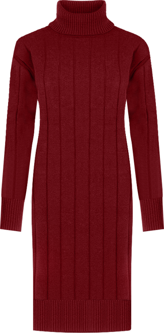 Women's Ribbed Turtleneck Sweater Dress, Macy's Exclusive