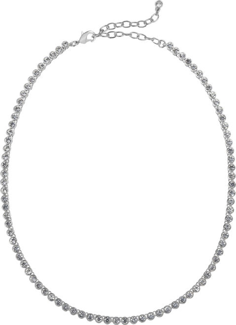 Crystal Tennis Necklace, 15" + 3" extender, Macy's Exclusive