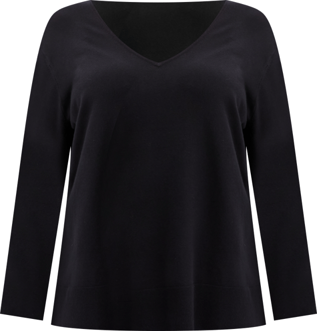 Plus Size V-Neck Long-Sleeve Tunic, Macy's Exclusive