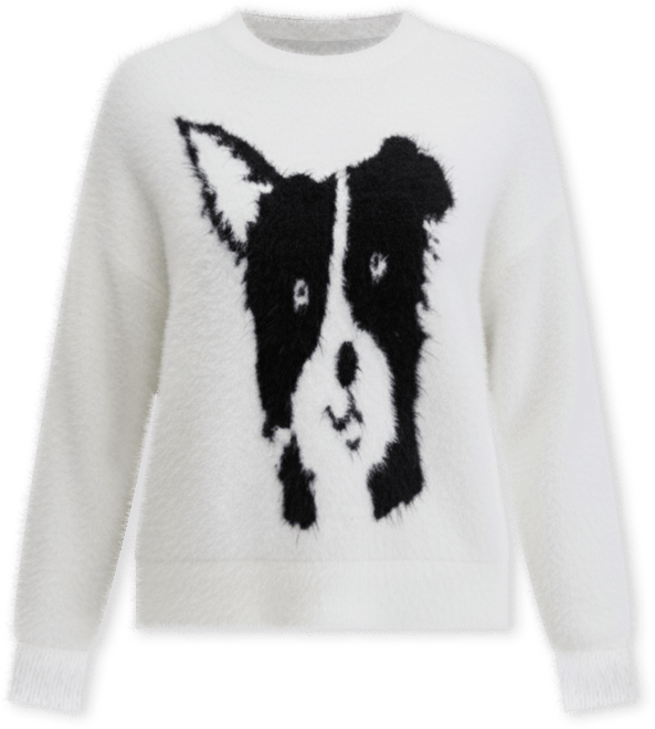 Trendy Plus Size Dog-Graphic Eyelash Sweater, Macy's Exclusive