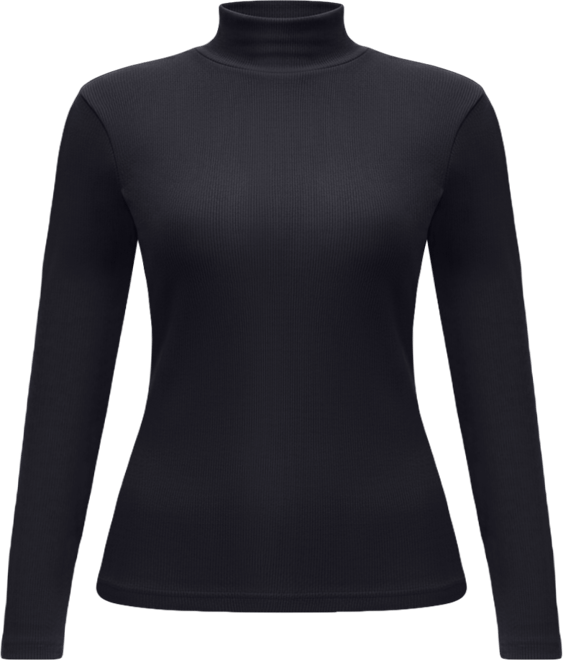 Trendy Plus Size Mock Neck Micro-Rib Top, Macy's Exclusive