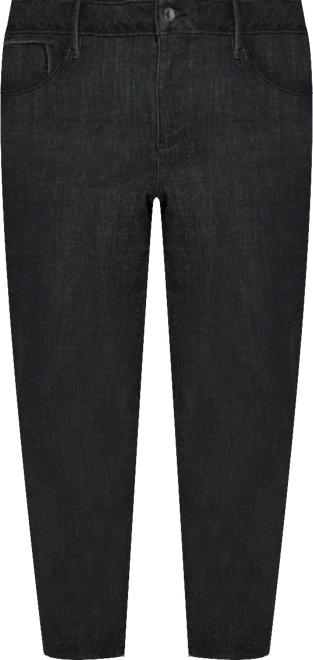 Karl Lagerfield Paris Plus Size Rhinestone Trim High Rise Denim Pants