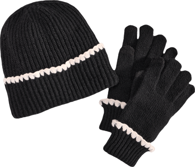 Ribbed Beanie & Gloves Boxed Set, Macy's Exclusive