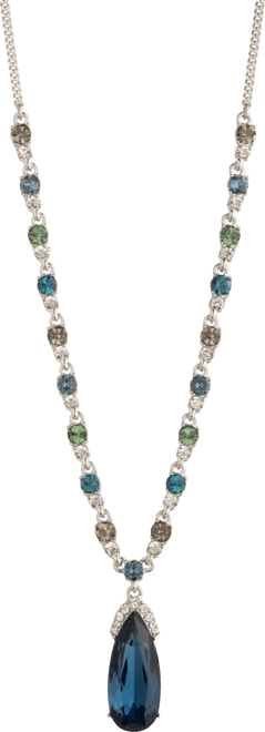 Pear Glass Stone Pendant Extender Necklace