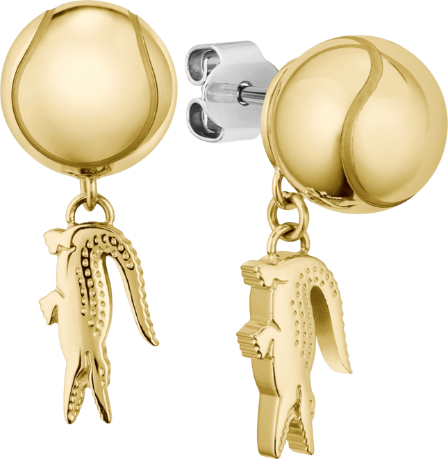 Bead & Crocodile Drop Earrings