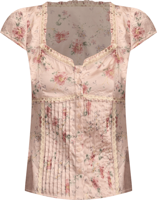 Women's Floral Printed Short Sleeve Top
