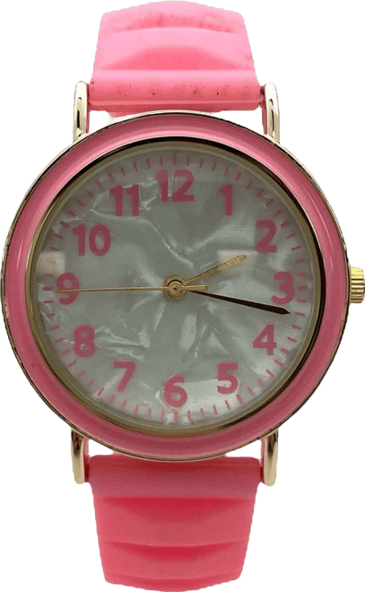 Solid Vibrant Color Everyday Silicone Women Watch, Pink