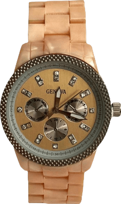 Rose Tone Tortoise Acrylic Band Women Watch