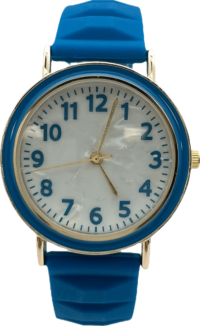 Solid Vibrant Color Everyday Silicone Women Watch, Blue