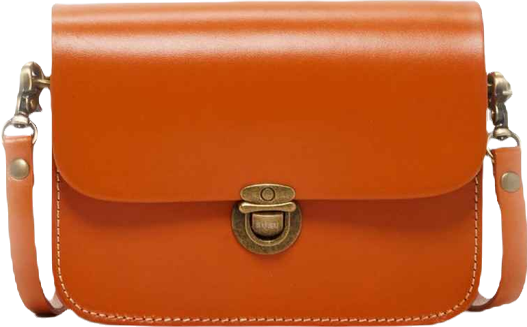 Light Brown Leather Crossbody Bag Caramel Small Structured Purse with Vintage Clasp for Women