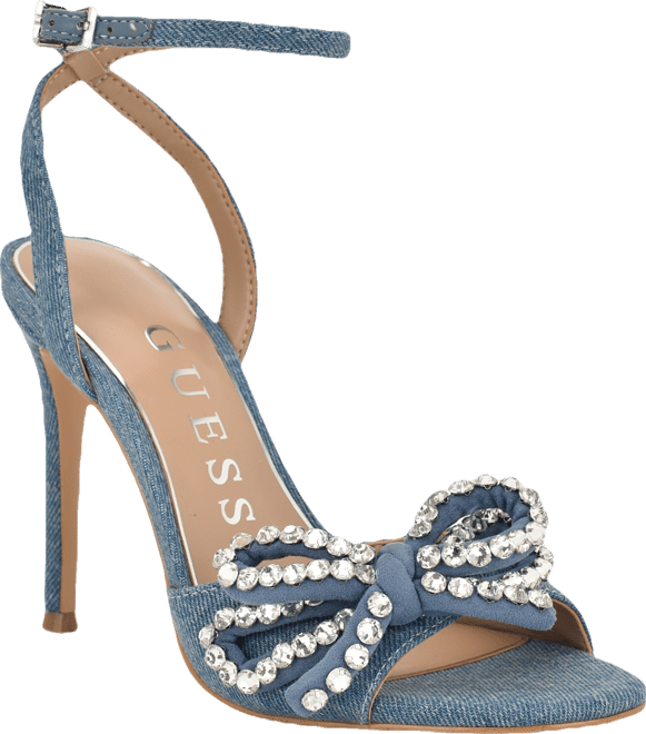 Women's Charmin Rhinestone Bow Ankle Strap Dress Sandals