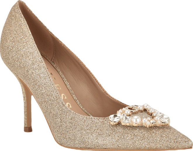 Women's Prinsen Rhinestone Embellished Pointed Toe Pumps