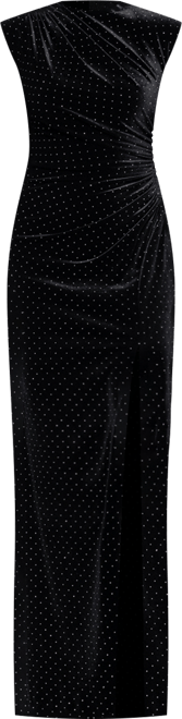 Women's Long Studded Velvet Gown