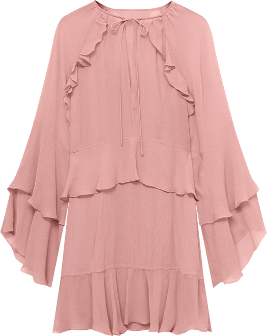 Women's Ruffled Sleeves Flared Dress