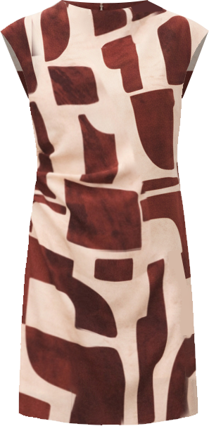 Women's Draped Neck Printed Dress