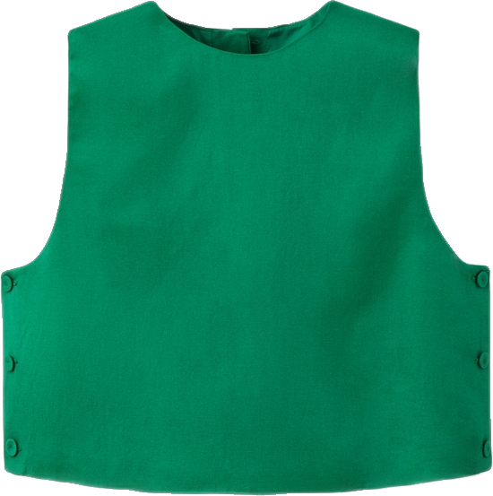 Women's Buttoned Linen Blend Top